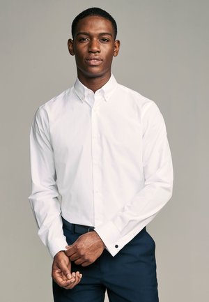 Next SLIM FIT - Shirt - white button down collar