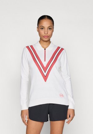 TENNIS CLUB - Polo krekls - bianco/winetesting/mineral red
