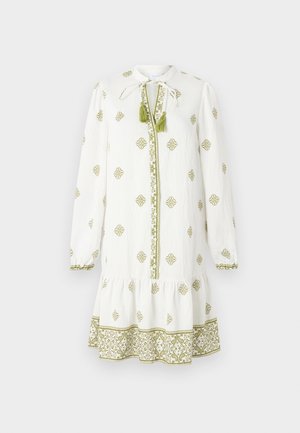 VILA VISAHA PRINTED DRESS - Vapaa-ajan mekko - snow white/green