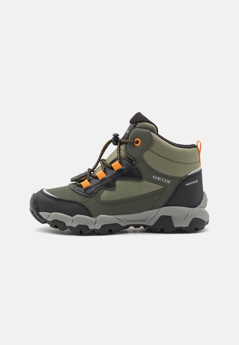 Geox MAGNETAR - Chaussures premiers pas - dark green/light orange
