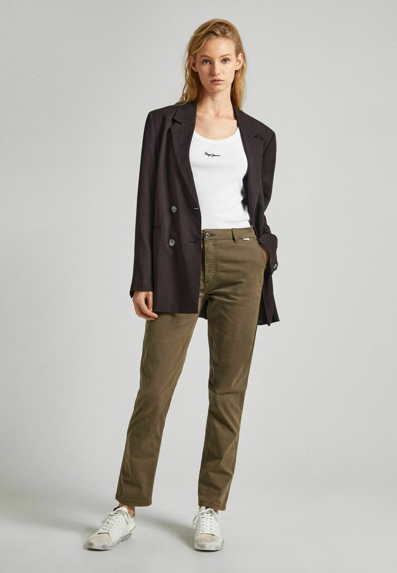Pepe Jeans Broek olijfgroen