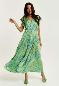 Liquorish ANIMAL PRINT WRAP - Maxi dress - green
