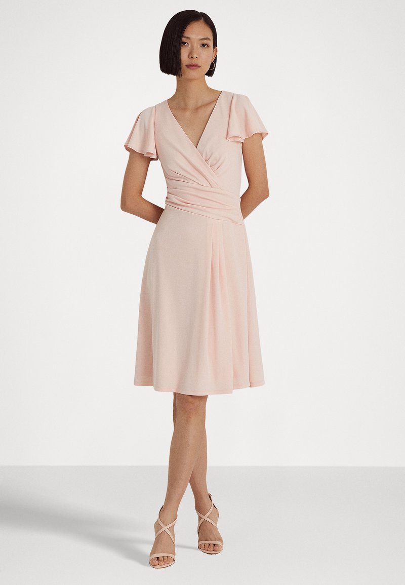 Lauren Ralph Lauren BESARRY SHORT SLEEVE DAY DRESS - Cocktailjurk - pale  pink/donkerroze - Zalando.nl ralph lauren cocktailjurk