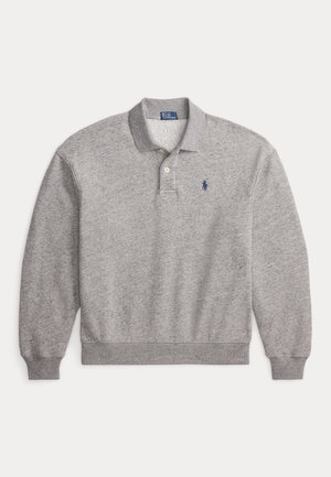 Polo Ralph Lauren LIGHTWEIGHT FLEECE LONG-SLEEVE POLO - Sweatshirt - dark vintage heather