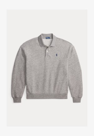 Polo Ralph Lauren LIGHTWEIGHT FLEECE LONG-SLEEVE POLO - Sweatshirt - dark vintage heather