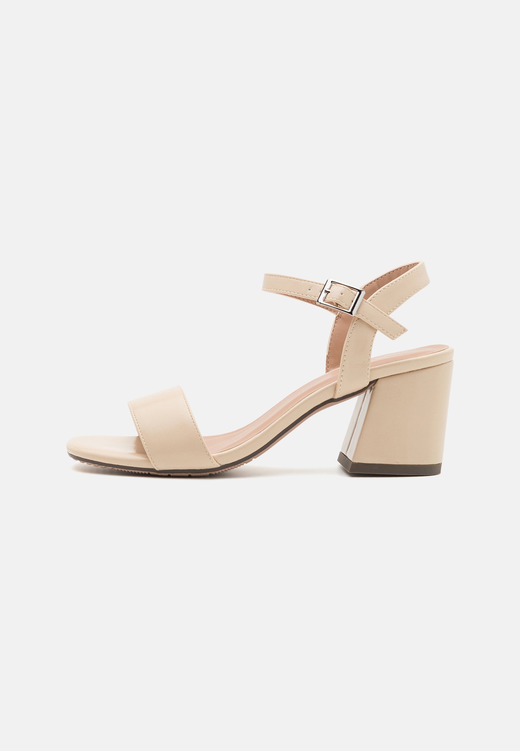 Nude ankle strap sandals