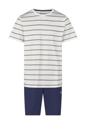 SHORT SET - Pigiama - weiß navy