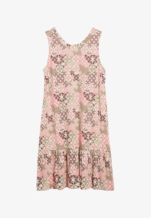 s.Oliver, KLEID - Jersey dress - rot mehrfarbig beige
