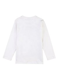 Weißes Langarm-T-Shirt aus weicher Baumwolle, mit Rundhalsausschnitt und einem schlichten Design ohne sichtbare Muster oder Grafiken.