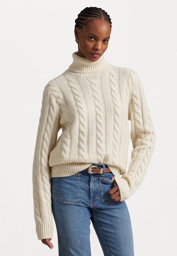 CABLE-KNIT WOOL-CASHMERE JUMPER UNISEX - Jumper - andover cream3