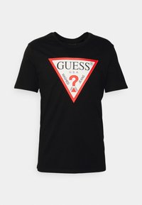 Guess ORIGINAL LOGO TEE - Tricou cu imprimeu - jet black