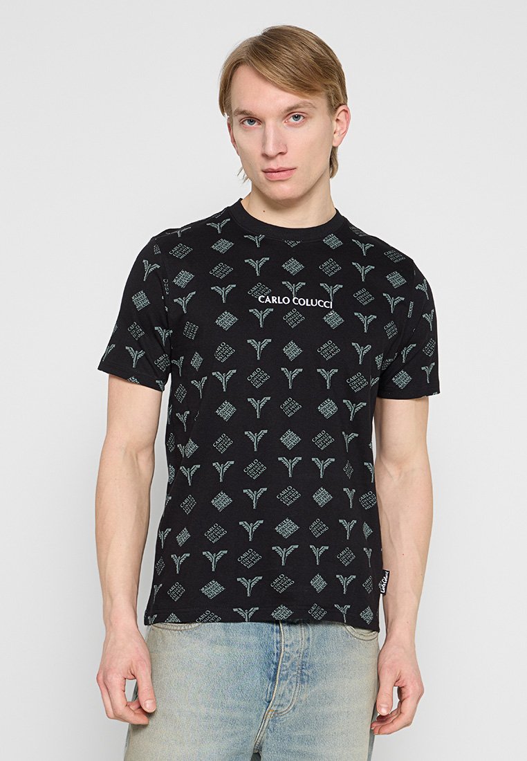 carlo colucci T-shirt print zwart