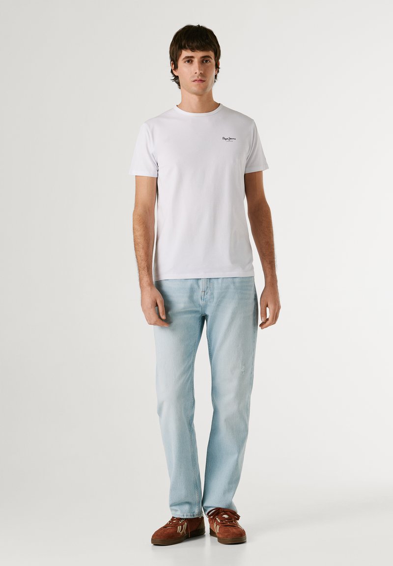 Pepe Jeans Piera - T-Shirt Donna Bianca, XL, Girocollo Ampio E Orlo Cropped, Cotone Morbido