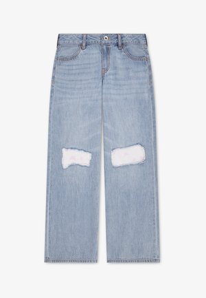 Abercrombie & Fitch, BAGGY PATCH DESTROY - Jeans Relaxed Fit - stratus destroy