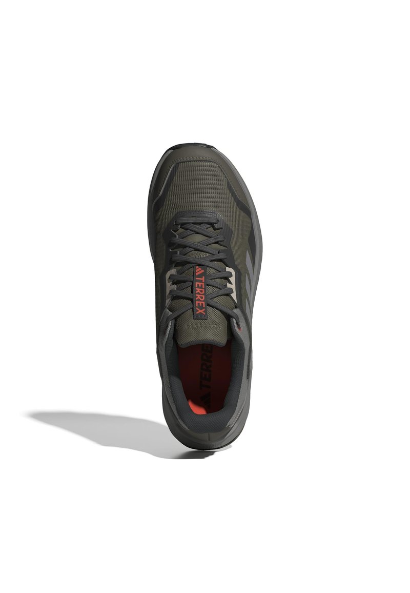 adidas Terrex TRAILRIDER TRAIL - Trail running shoes - olive strata  charcoal solid grey semi impact orange/olive - Zalando