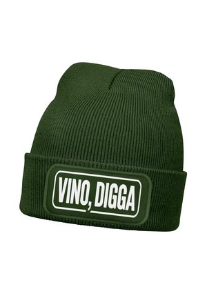 VINO DIGGA SPRUCH AUFDRUCK LUSTIG - Beanie - oliv