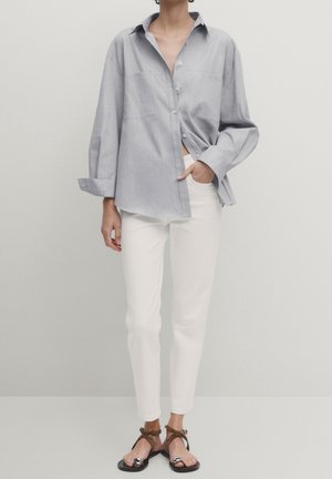 Button-down blouse - grey