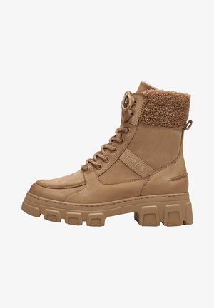 Tamaris Enkellaarsjes met plateauzool - camel