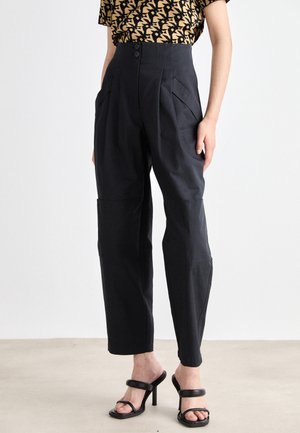 WIDE LEG PANT WITH POCKETS - Pantalon classique - black