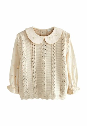 CABLE STITCH - REGULAR FIT - Džemperis - ecru marl