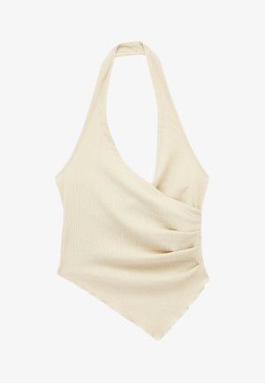 Koton, ASYMMETRIC HALTER NECK TOP. - Blusa - beige