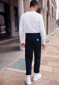 Carhartt WIP DOUBLE KNEE PANT - Calças - black rinsed