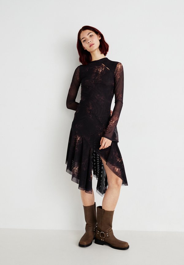 EMILIO PRINTED DRESS - Cocktail dress / Party dress - burgundy