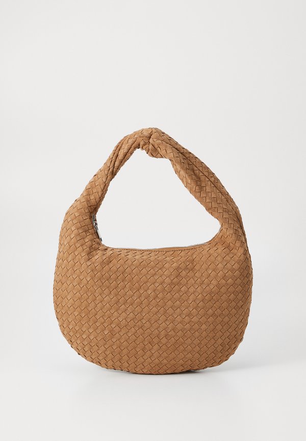 BRAIDED SHOULDER BAG - Handbag - camel