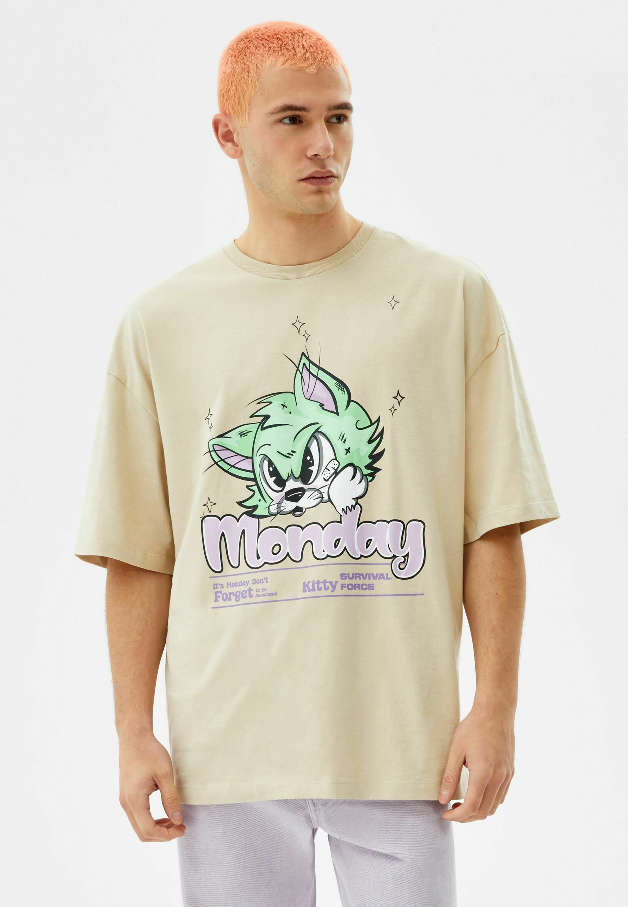 Bershka OVERSIZE - Print T-shirt 
