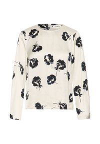 ERWINA - Top dugih rukava - black and white flower print