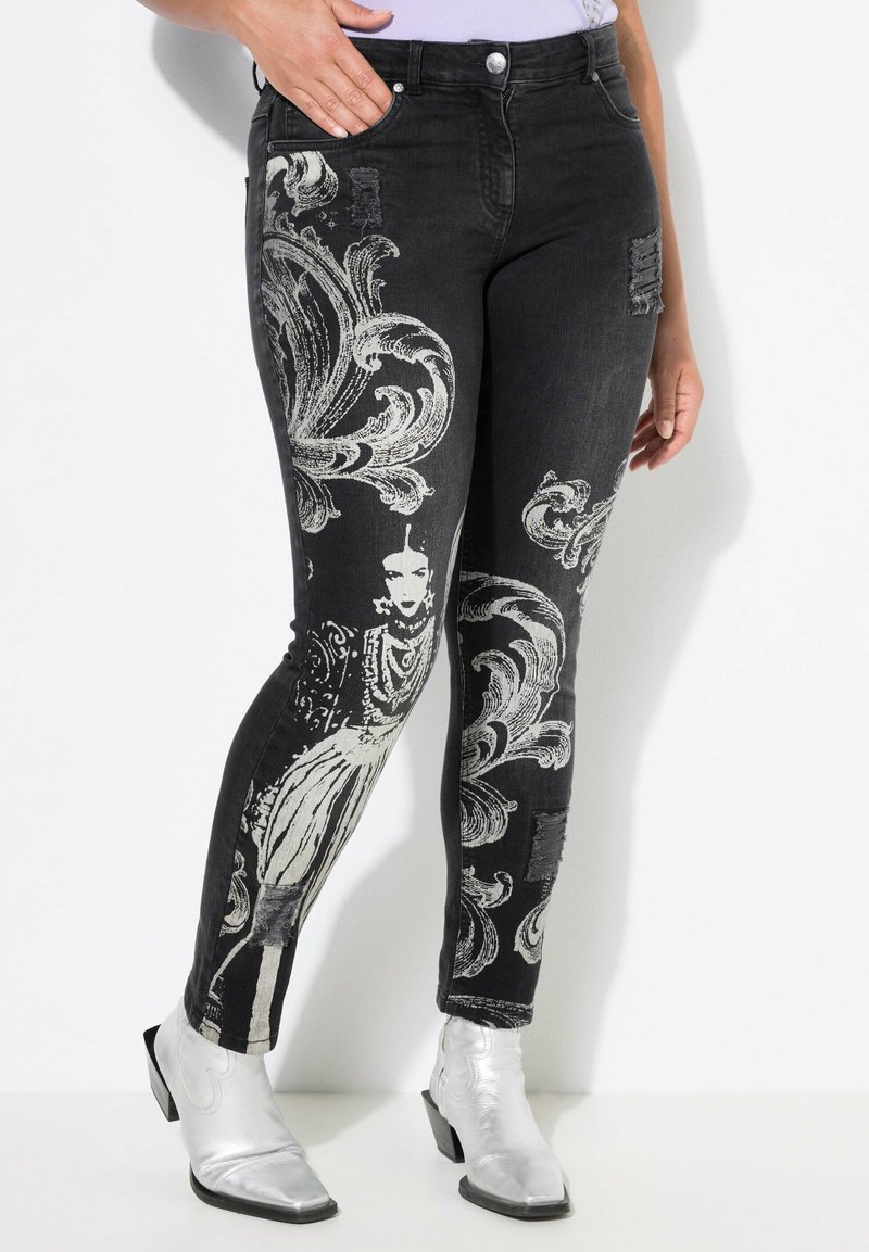 Angel of Style - DRUCK VORNE - Slim fit jeans - black, Enlarge