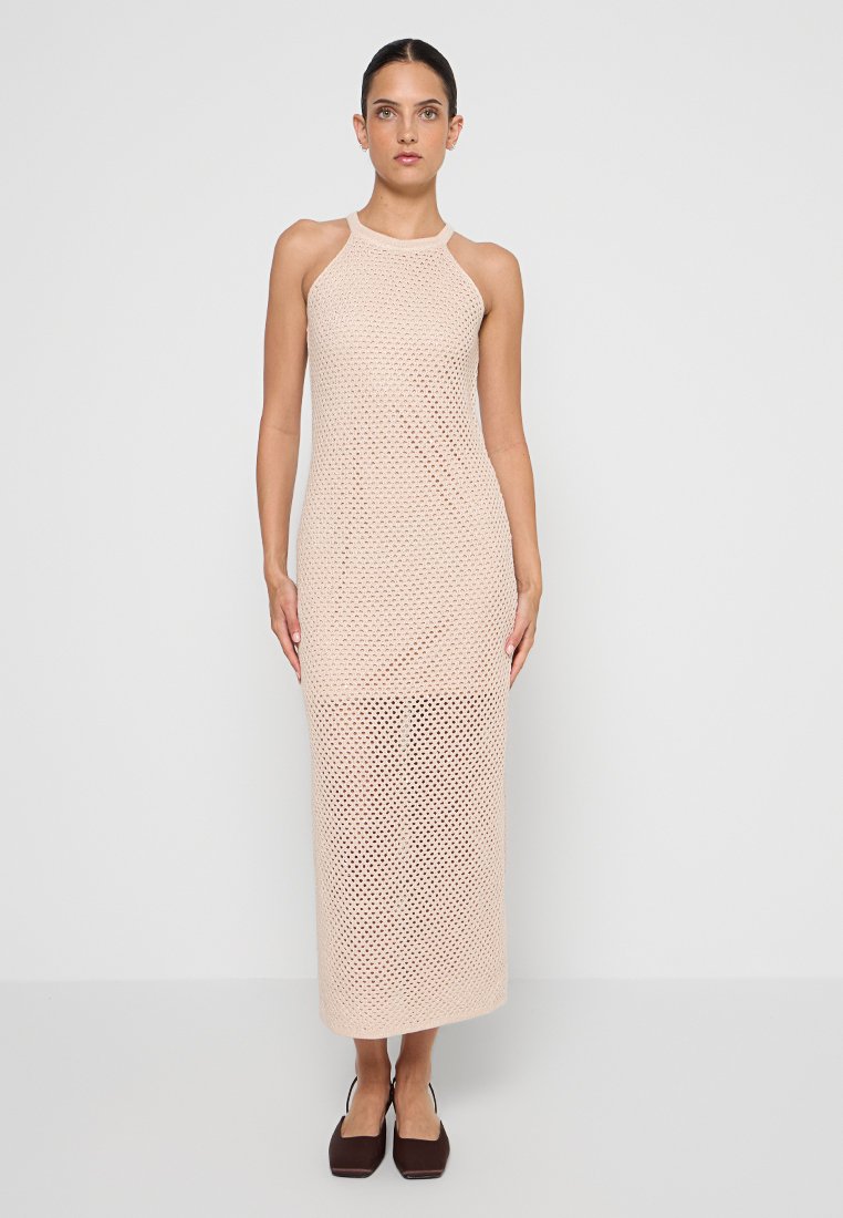 DKNY Gebreide jurk beige DKNY Gebreide jurk beige