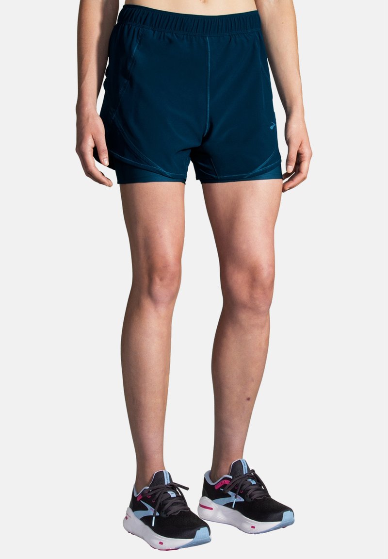 Brooks - CHASER 5" 2-IN-1 SHORT - kurze Sporthose - ocean drive, Vergrößern