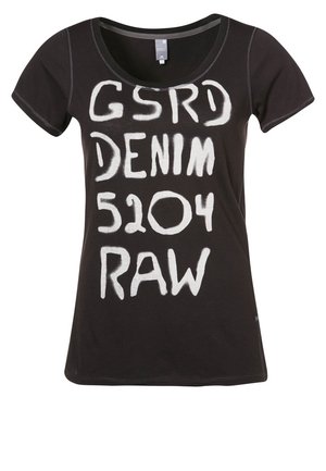 T-shirt med print - black