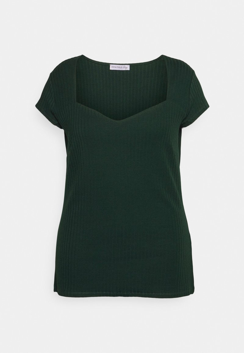Anna Field Curvy T-shirt estampada - dark green