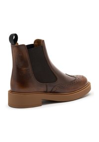 Frau Shoes COLOUR-BLOCK CHELSEA - Stivaletti con plateau - brown