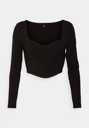 ONLY Petite, ONLLOPI HEARTSHAPE  - Pikkade varrukatega topp - black