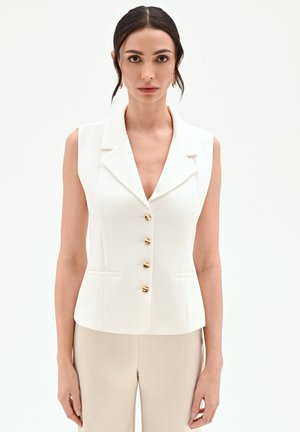 Rinascimento GILET TINTA UNITA - Veste sans manches - white cream