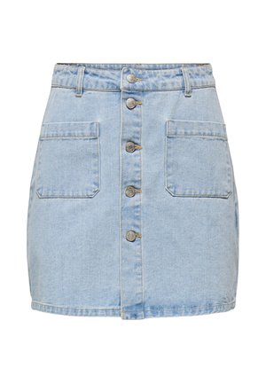 JDY, JEANSROCK JDYSHIRAZ JEANSROCK MINIROCK - Gonna a campana - light blue denim