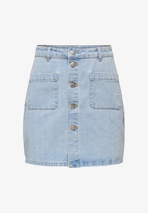JDY, JEANSROCK JDYSHIRAZ JEANSROCK MINIROCK - Gonna a campana - light blue denim