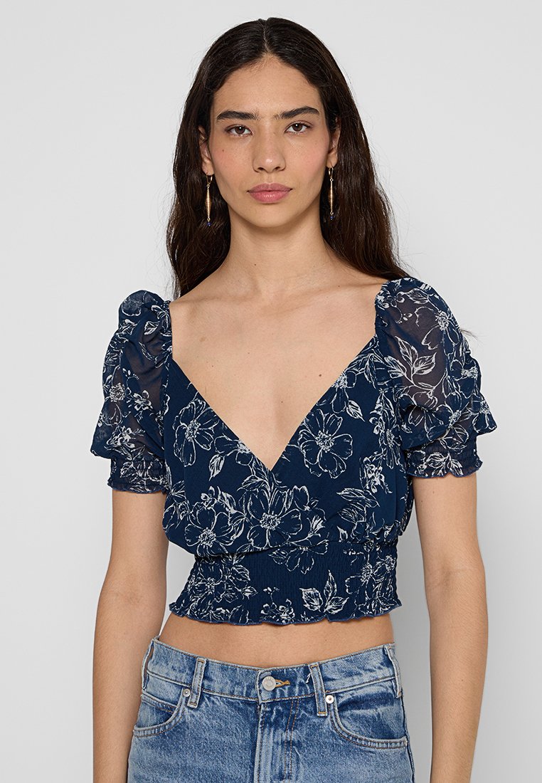 Apricot Blouse donkerblauw