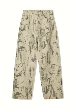 Bershka BAGGY PRINTED - Traperice opuštenog kroja - evergreen