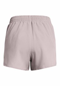 Pantalones cortos deportivos de color rosa claro con cinturilla elástica, textura suave y sin bolsillos visibles. Diseño sencillo, adecuado para ropa deportiva.