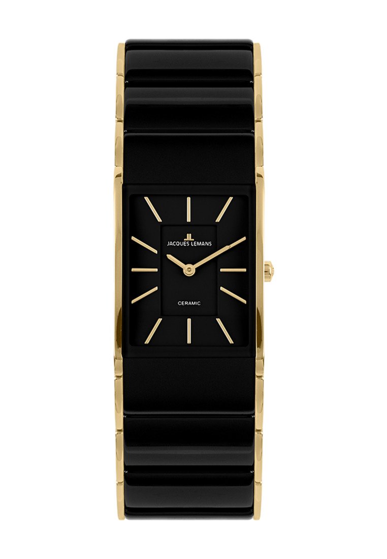 Jacque Lemans wrist watch.  Gold band with black face T820 Beautiful Jacques Lemans Liverpool Chronograph Wrist  main image 4