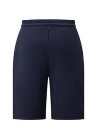 Námořnické bavlněné šortky s elastickým pasem. Rovný střih, hladká textura, bez viditelných kapes nebo vzorů. Jednoduchý design.