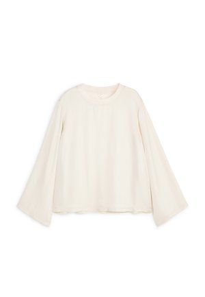 ARKET, ARKET LONG-SLEEVE SATIN TOP - Blouse - off white