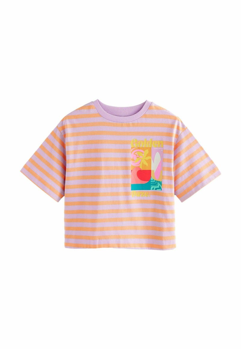 Next REGULAR FIT - GRAPHIC - T-shirt med print - purple orange