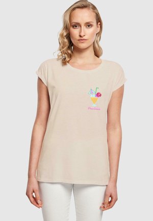 Merchcode PINA COLADA EXTENDED - T-shirts med print - whitesand