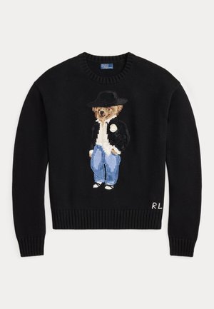 Polo Ralph Lauren, HOLIDAY POLO BEAR COTTON CREWNECK - Pullover - polo black