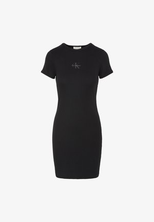 Calvin Klein Jeans MONOLOGO DRESS - Dzsörzéruha - black